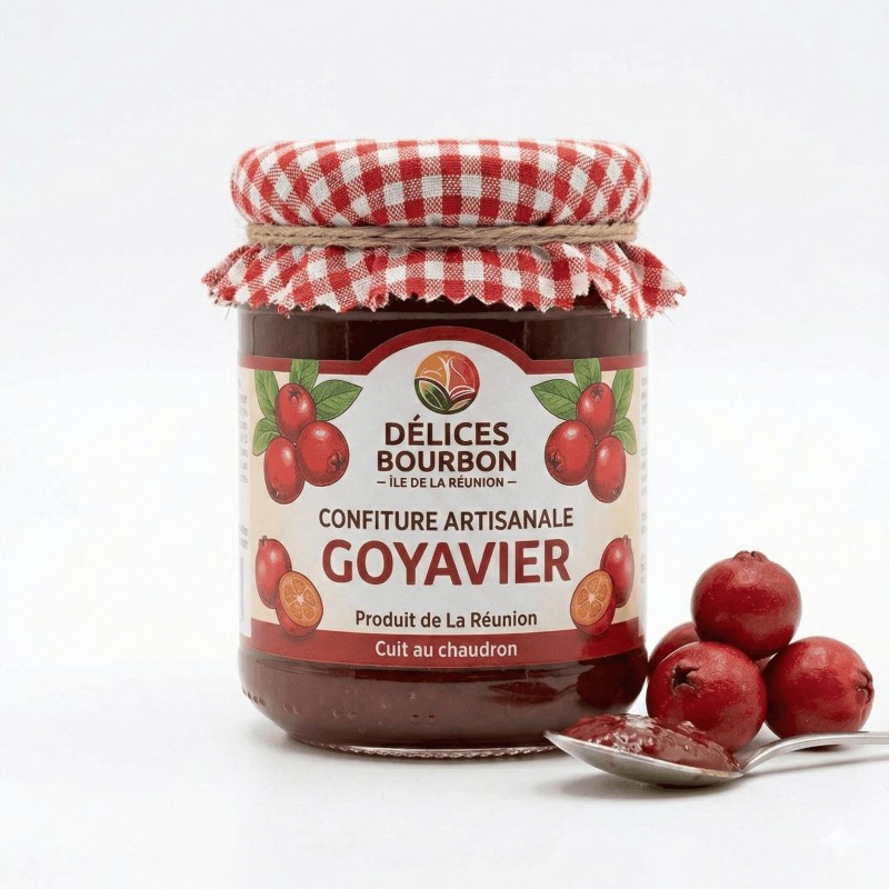 Confiture artisanal de goyavier- Fabriqué a Saint Paul- Ile de la Reunion